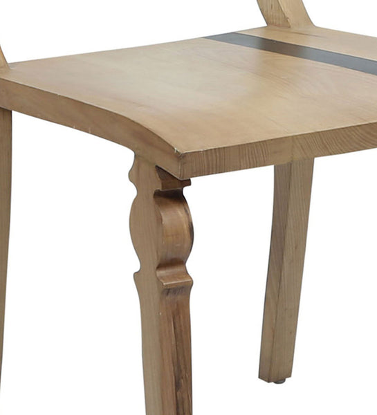 "Slice of Life" Scandinavian Striped Pine & Walnut Chair 1 BHK Interiors