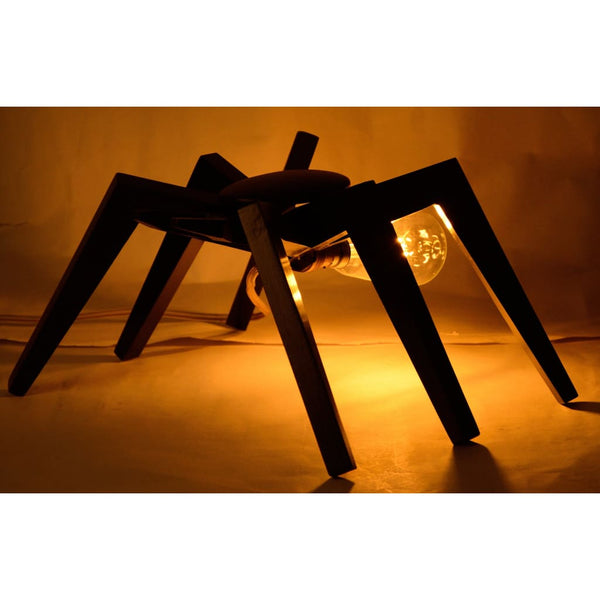 Spidey Sense Wooden Lamp with LED Filament Bulb 1 BHK Interiors