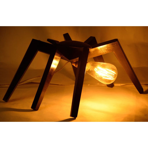 Spidey Sense Wooden Lamp with LED Filament Bulb 1 BHK Interiors