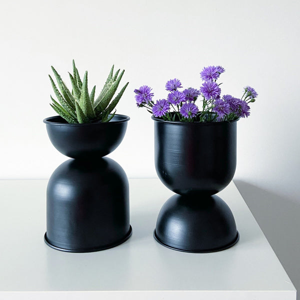 Venus Double Decker Metal Planter / Pot in Matte Finish - 