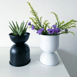 Venus Double Decker Metal Planter / Pot in Matte Finish - 